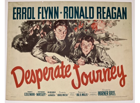 Original Vintage 'Desperate Journey' Half Sheet Movie Poster