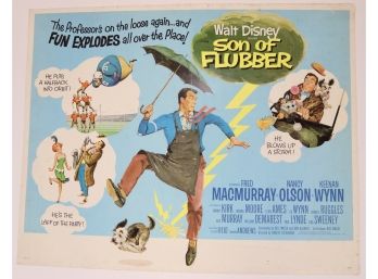 Original Vintage 'Walt Disney Son Of Flubber' Half Sheet Movie Poster