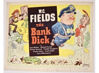 Original Vintage 'The Bank Dick' Half Sheet Movie Poster