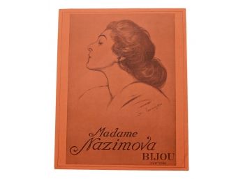 A Vintage Early 20th Century Theater Poster Lithograph  “Madame Nazimova  Bijou NY” Lithograph