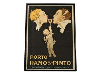 Authenticated Stamped Original “Porto Ramos-Pinto” By Rene Vincent  Poster