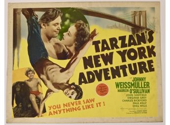 Original Vintage 'Tarzan’s New York Adventure' Half Sheet Movie Poster