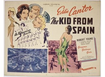 Original Vintage “The Kid From Spain”  Movie Poster