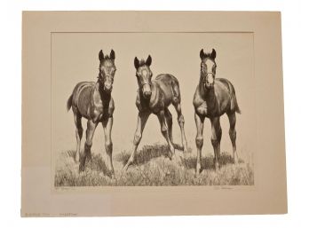 Clarence William Anderson 'Blue Grass Trio” Limited Signed Original Lithograph