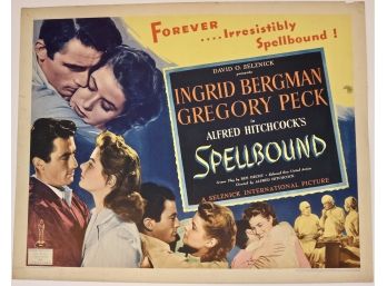 Original Vintage “Alfred Hitchcock’s Spellbound” Movie Poster