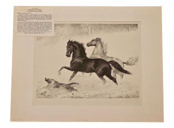 George Ford Morris 'Snow Frolic' Limited Signed Original Lithograph