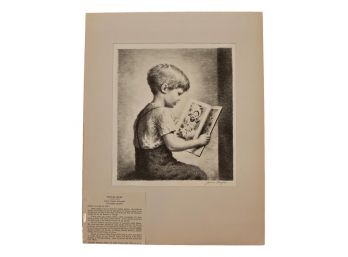 James Ormsbee Chapin 'Picture Book' Original Signed Lithograph By James Ormsbee Chapin Circa 1945