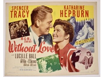 Original Vintage 'Without Love' Half Sheet Movie Poster