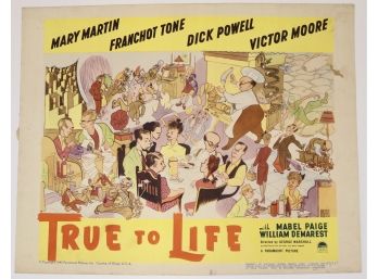Original Vintage 'True To Life' Half Sheet Movie Poster