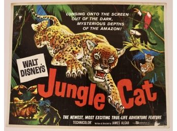Original Vintage Walt Disney’s 'Jungle Cat' Half Sheet Movie Poster