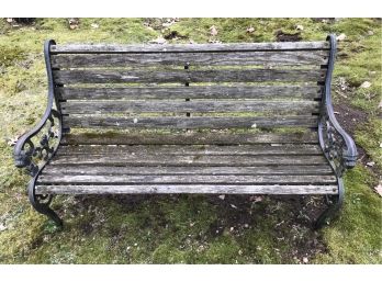 Park Bench With Lion Heads
