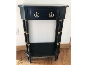 Black & Gold One Drawer Stand
