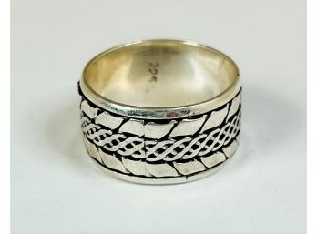 Sterling Silver 2 Layered Spinner Ring  Size : 10.5