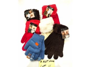 WHOLSALERS CLOSEOUT - BRAND NEW LOT OF 5 WOMANS 1 KIDS TOASTY WINTER GLOVES - $85.00 RETAIL - LOT # 16