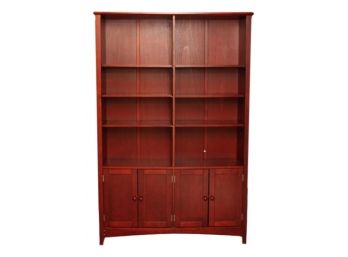 Cherry Wood Veneer Bookcase