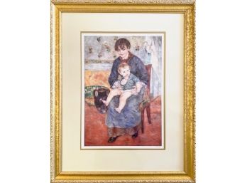 Pierre-Auguste Renoir 'Mother And Child' Print, 1994 Barnes Collection 374/1500 With COA