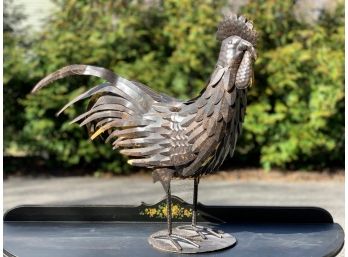 Metalwork Art Sculpture Of A Rooster