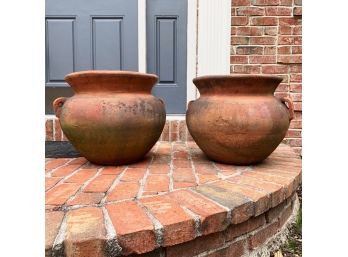 Pair Of Large Terracotta Planters