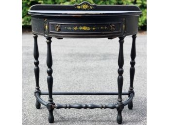 Grand Rapids Chair Co. For  STERN BROTHERS Hand Painted Demilune Table