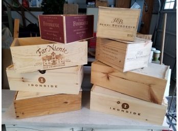 8 Pine Wine Crates
