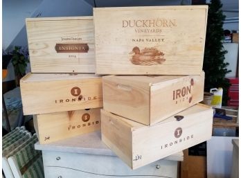 6 Pine Wine Cases