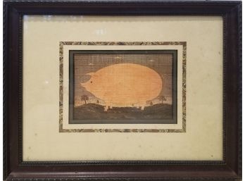 Custom Framed Pig Print