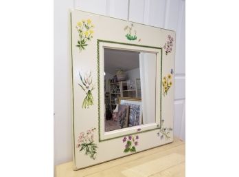 Mirror With Rope And Handpainted Accents
