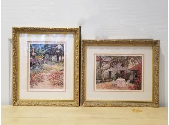 Pair Signed Bucolic Prints