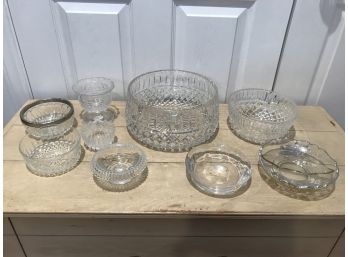 Vintage Cut Crystal And Glass Assortment