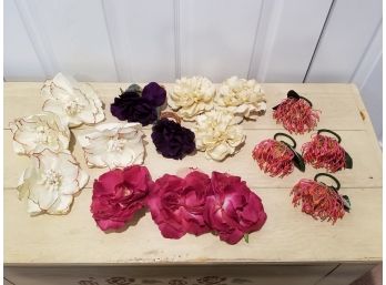 Assorted Silk Floral Napkin Rings