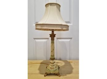 Hand Painted Gold Accented Chelsea House Lamp