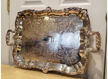 Reed & Barton Sheffied Footed Silverplate Tray
