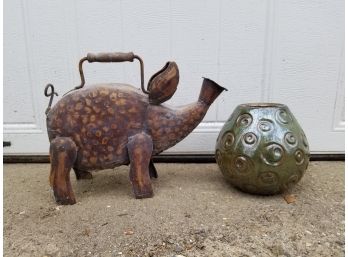 Pig Watering Can & Outdoor Candle Holder