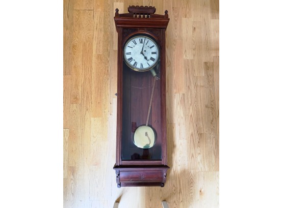 Antique Mahogany Wall Clock