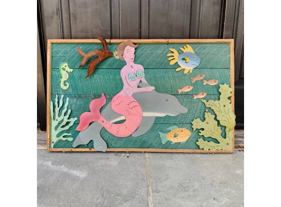 Wooden Mermaid Plaque (2)