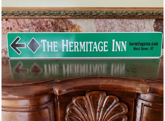 The Hermitage Inn Vermont Sign