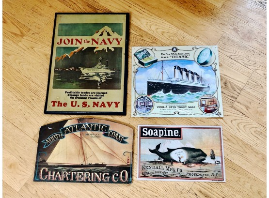 Nautical Tin Signs & Plaques