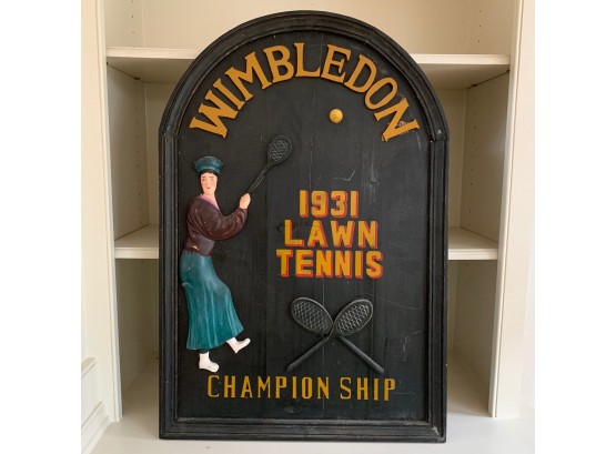 Wooden 'Wimbledon' Decorative Plaque