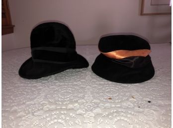 2 Older Style Fur Top Hats