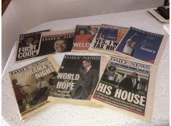 Group Of Several Obama Newspapers Mid 2000s