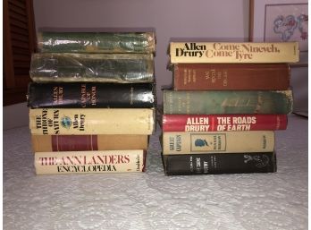 Group Of Vintage Books Including Allen Drury Novels And War/Sea Books