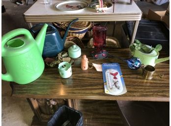 Group Of Outdoor Decor And Gardening Items
