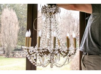 Bronze And Crystal 12 Arm Chandelier - Original Purchase Price $5141.87