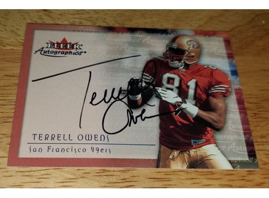 Rare 2000 Fleer Terrell Owens Signed Card