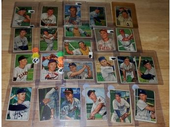 Lot Of 1952 Bowman Baseball Cards