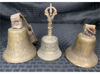 Lot Of (3) Antique Bells