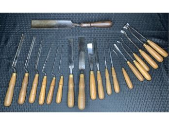 Large Lot Of Woodworking Chisels And Gouges