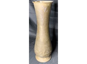 Vintage Solid Brass Floor Vase