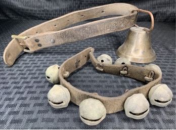 Antique Sleigh Bells & Cow Bell