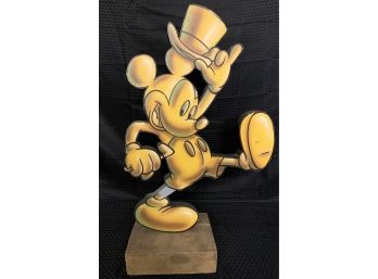 Large Wood Mickey Mouse On Stand